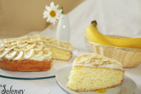 Банановый пирог с ванильным  пудинговым кремом: шаг 8