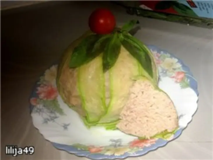 Шарлотка с кабачками и курицей: шаг 9
