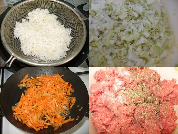 Мясная запеканка "голубец ленивый": шаг 1