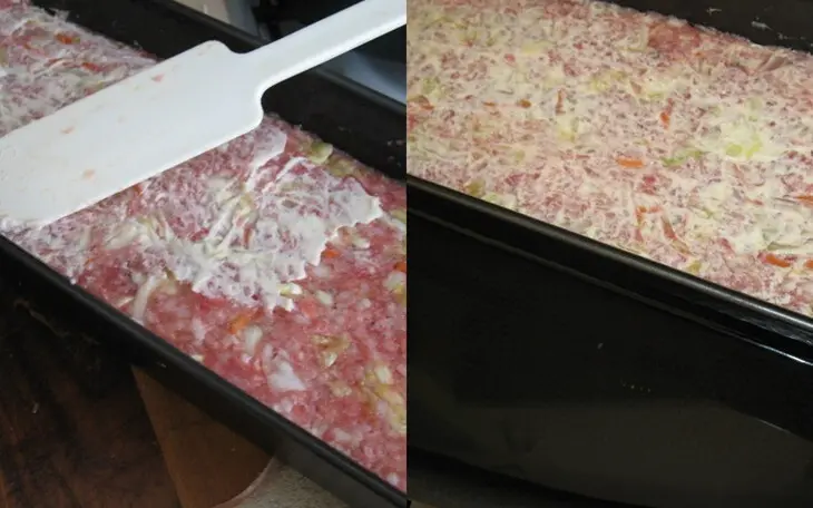 Мясная запеканка "голубец ленивый": шаг 2
