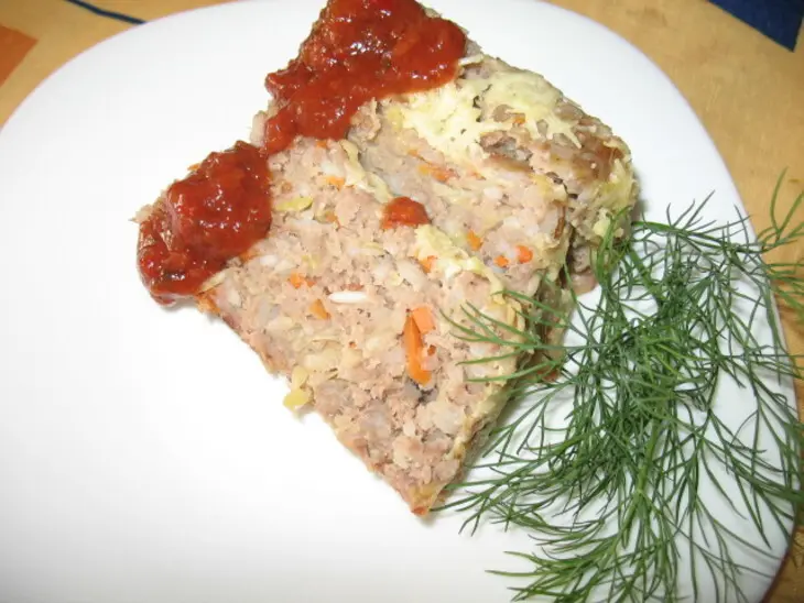 Мясная запеканка "голубец ленивый": шаг 5