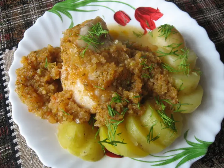 Курочка  под соусом из овощей: шаг 4