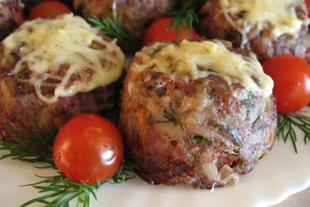 Мясные кексы с наполнителями: шаг 6