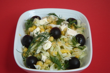Салат из капусты с сыром  фетакса: шаг 6