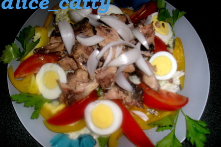 Салат из салата с сардинами вместо тунца )): шаг 4