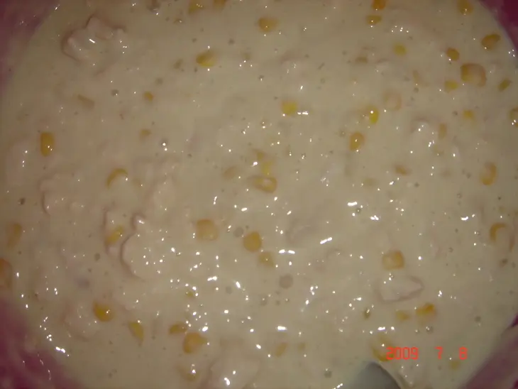 Кукурузные оладьи с курятиной: шаг 5