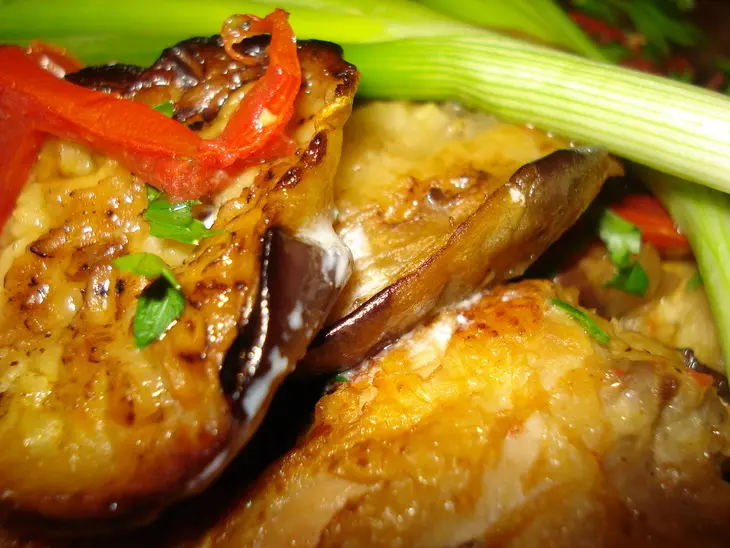 Борани с цыплёнком и баклажанами: шаг 7