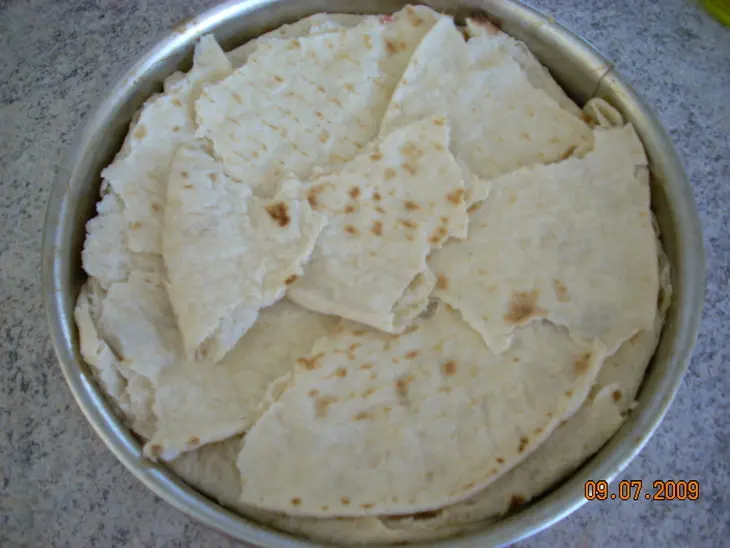 Мясной пирог из лаваша: шаг 4