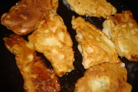 Кусочки семги в кляре: шаг 3
