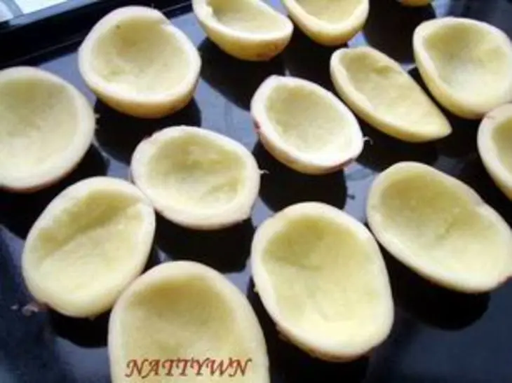Картофельные лодочки с грибной начинкой.: шаг 2
