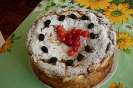 Творожный пирог"фруктовый": шаг 8