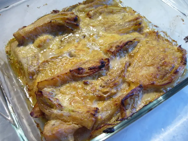 Карамелизированый фенхель под сырным соусом: шаг 6