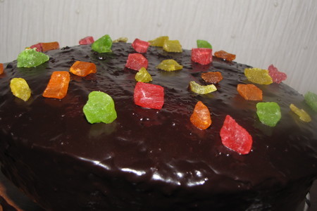 Шоколадный тортик с клюковкой, приготовленный в свч.: шаг 6