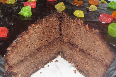 Шоколадный тортик с клюковкой, приготовленный в свч.: шаг 7