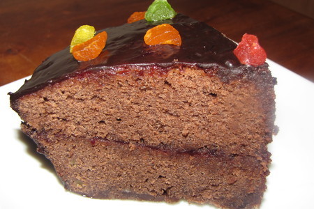 Шоколадный тортик с клюковкой, приготовленный в свч.: шаг 8