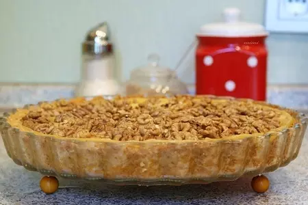 Ореховый пай с лимонным кремом и тоффи: шаг 3