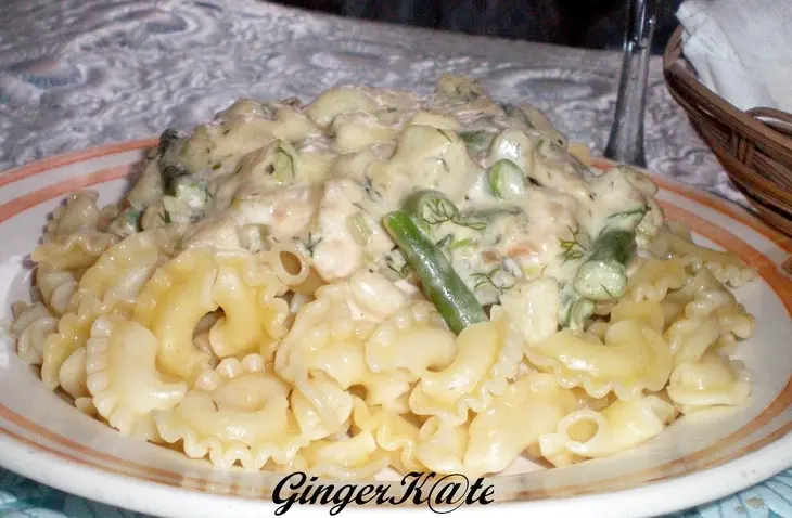 Паста с кабачком и стручковой фасолью: шаг 2