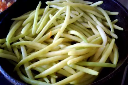 Рагу из стручковой фасоли // шпарагивка: шаг 4
