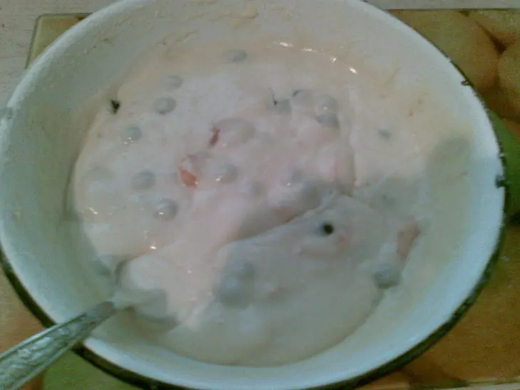 Пирог с абрикосами и ёштой под арахисовой корочкой: шаг 4