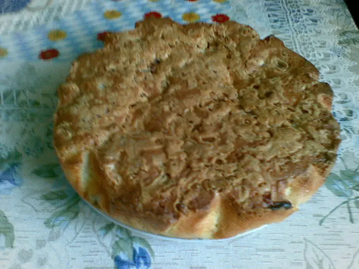 Пирог с абрикосами и ёштой под арахисовой корочкой: шаг 6
