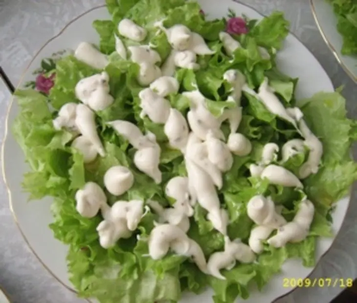 Салат "цезарь" с курицей: шаг 4