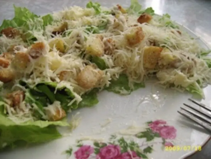 Салат "цезарь" с курицей: шаг 9