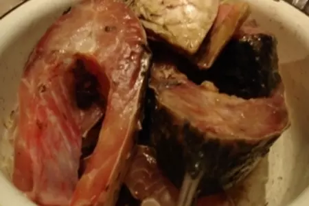 Сазан запеченный с овощами: шаг 2