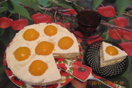 Торт "яичница": шаг 3