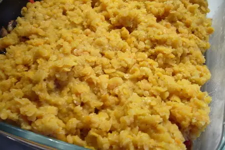 Гратен из чечевицы с шампиньонами: шаг 4