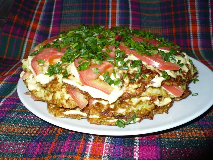 Кабачковый закусочный торт: шаг 1