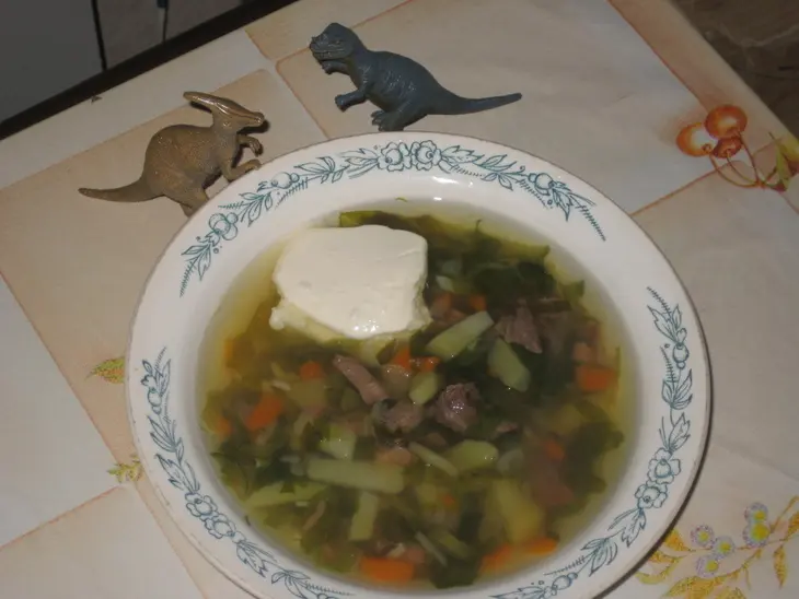 Салатный суп с солеными огурцами: шаг 9