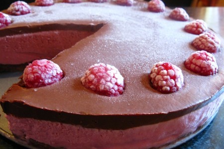 Шоколадно-малиновый торт-мороженое: шаг 7