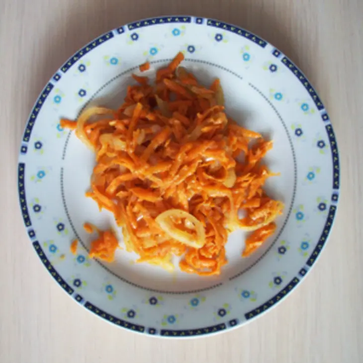 Блинчики с курицей и овощами: шаг 4