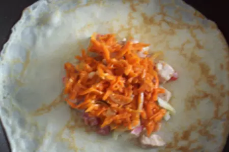 Блинчики с курицей и овощами: шаг 7