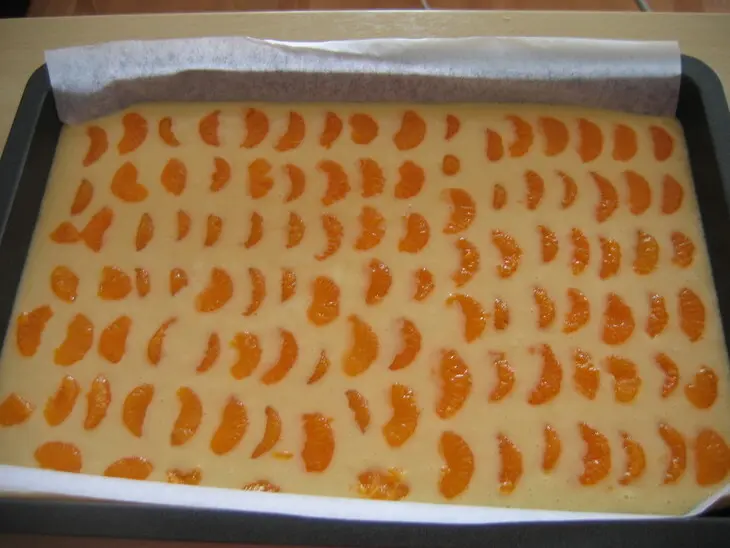 Мандариновый пирог с кокосовой стружкой: шаг 2