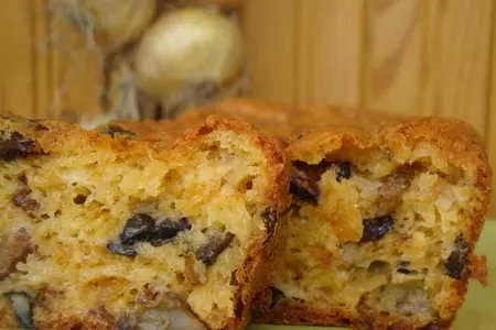 Сырный кекс с грибами.: шаг 3