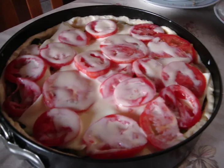 Киш с фаршем и овощами: шаг 6
