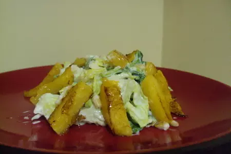 Салат с рукколой, манго и кедровыми орешками: шаг 7