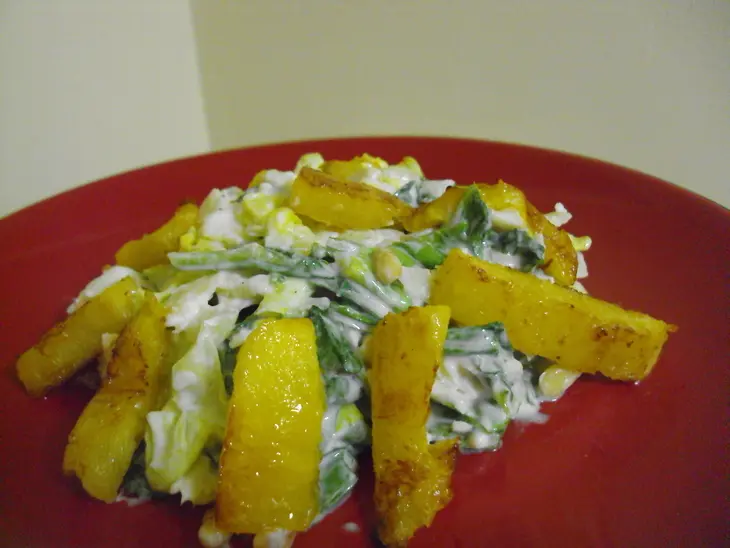 Салат с рукколой, манго и кедровыми орешками: шаг 8