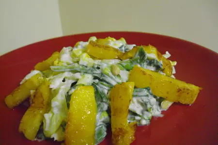 Салат с рукколой, манго и кедровыми орешками: шаг 8