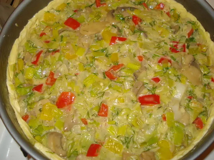 Прасопита/пирог с луком латук/: шаг 3