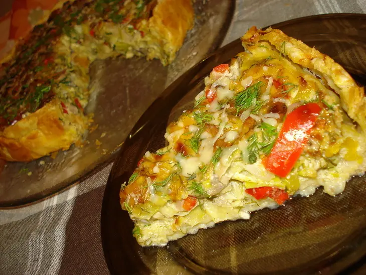 Прасопита/пирог с луком латук/: шаг 7