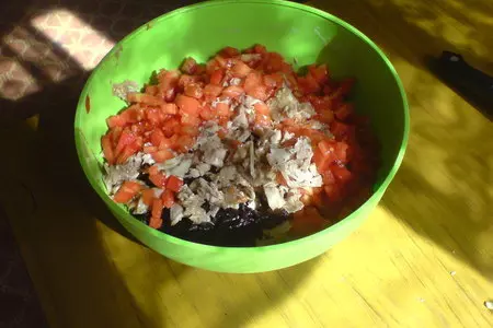 Салат "курочка пеструшка": шаг 2