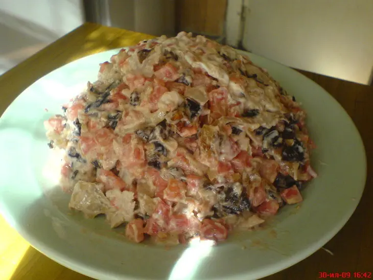 Салат "курочка пеструшка": шаг 3