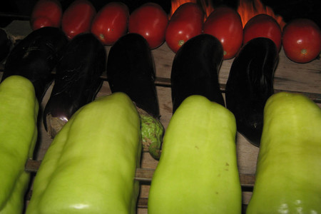 Овощи, запеченные на шампурах: шаг 1
