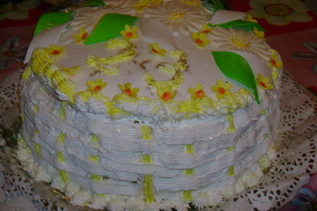 День-рожденный торт "ромашкин": шаг 2