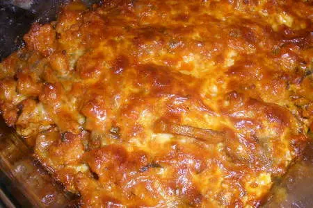 Запеканка с мясом на подкладке из сырного суфле с цуккини: шаг 5