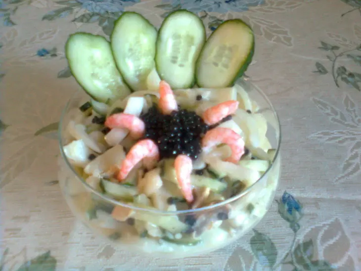 Салат "морской микс": шаг 3