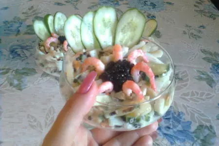 Салат "морской микс": шаг 4