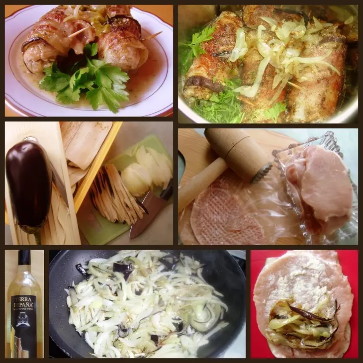 Рулетики с мясом  "баклажановая шалость": шаг 1